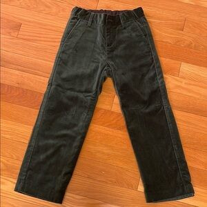 Janie and Jack Dark Green Kids velvet Pants